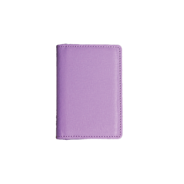 Lilac Saffiano Vertical Bi-fold